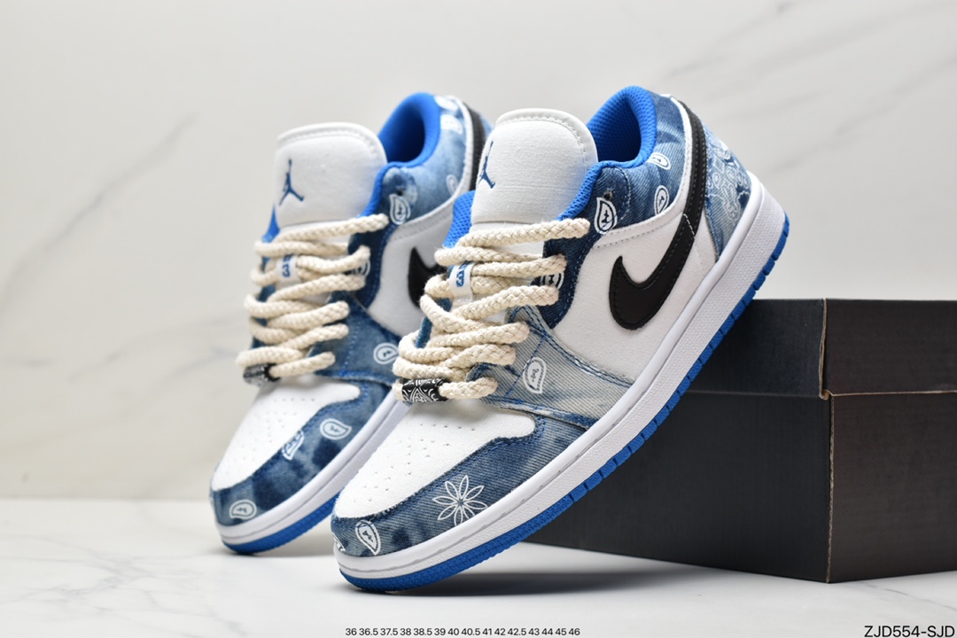 240 Jordan 1 Low ”Washed Denim” AJ1 乔1海蓝 水洗丹宁低帮DM8947-100