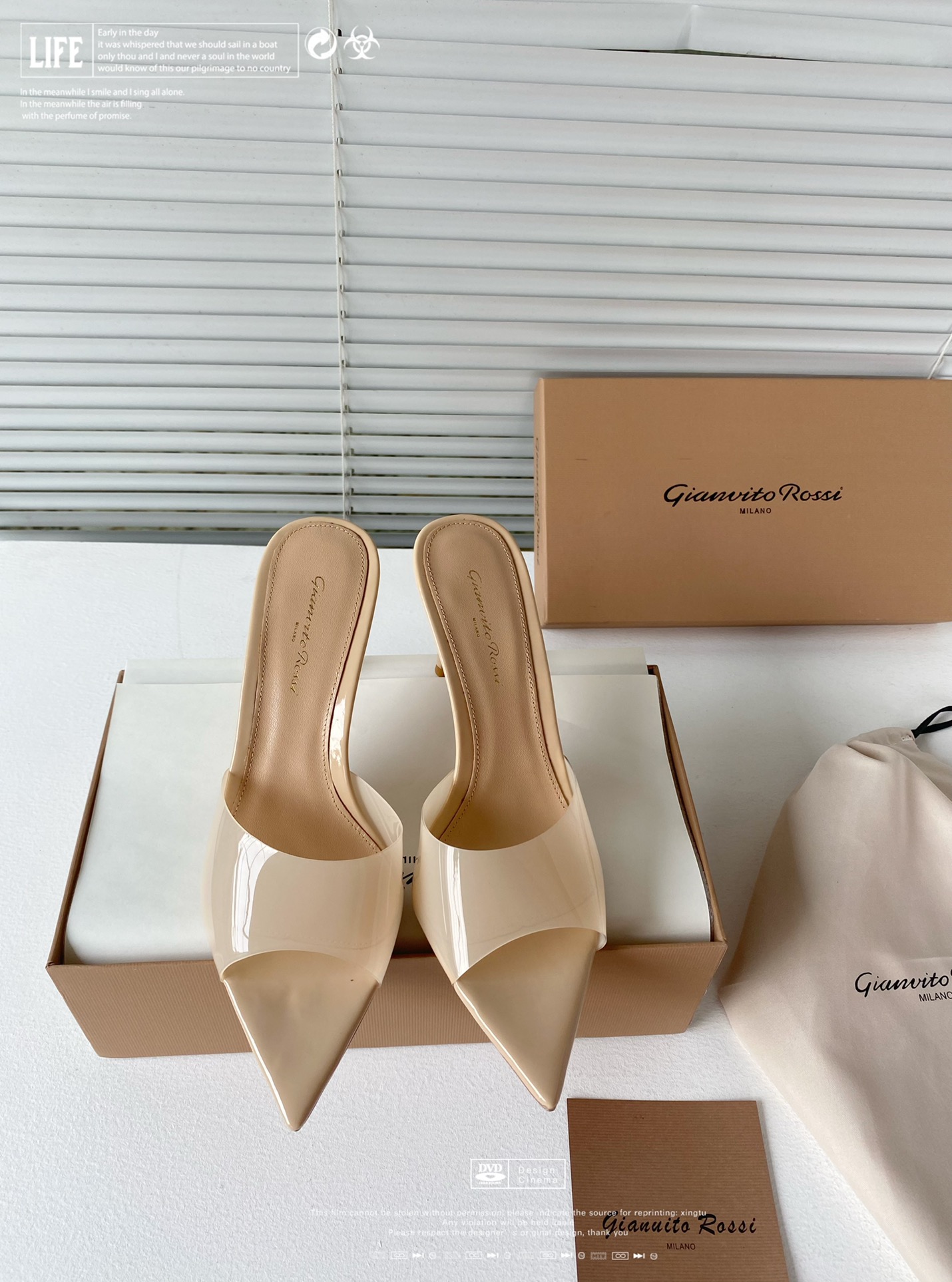 Gianvito Rossi Eiko Stiletto low-heel mules sandals suede + mesh + Czech rhinestones 10.5cm/8cm