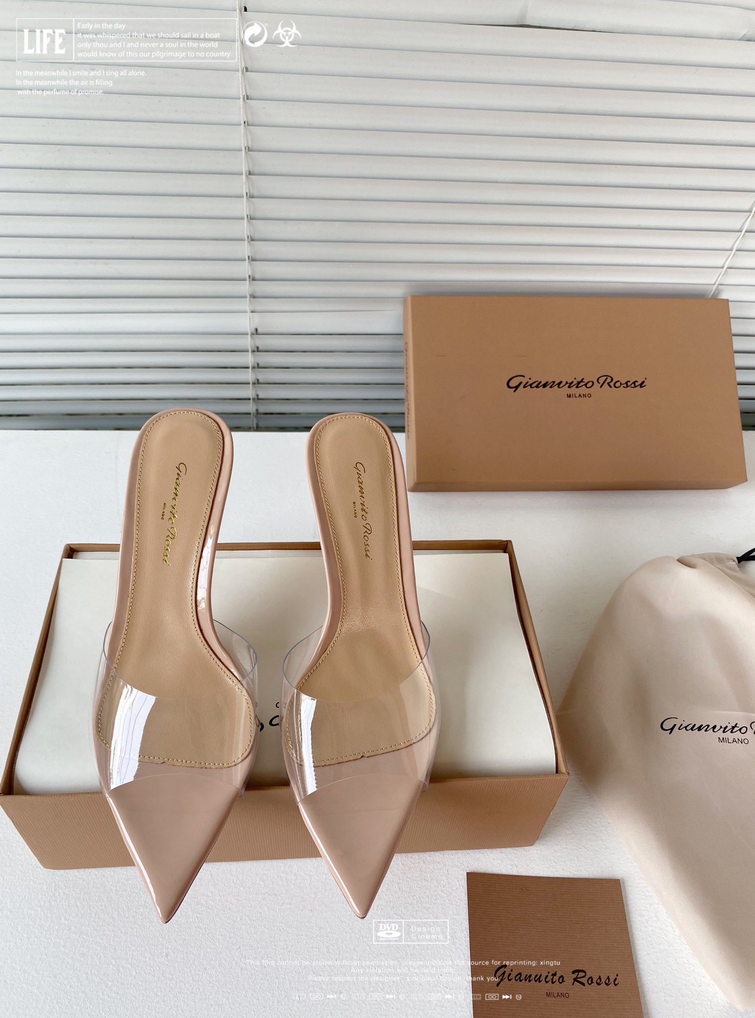 Gianvito Rossi Eiko Stiletto low-heel mules sandals suede + mesh + Czech rhinestones 10.5cm/8cm