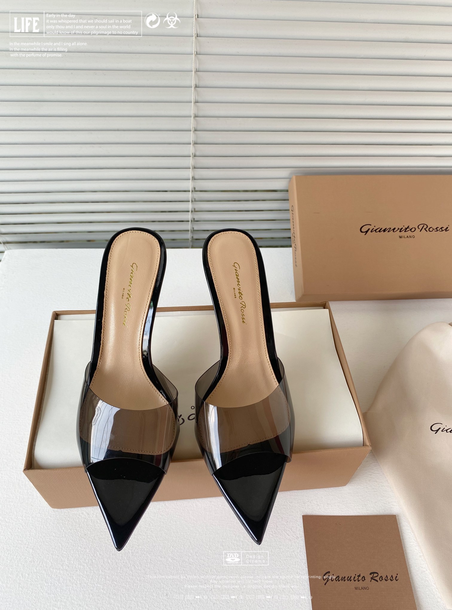 Gianvito Rossi Eiko Stiletto kitten heel mules sandals suede + mesh + Czech crystals 10.5cm/8cm