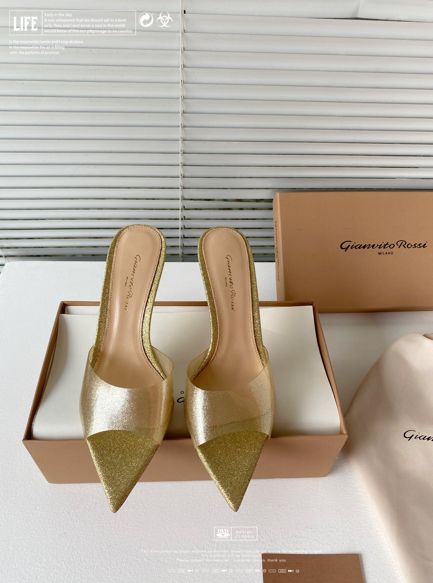 Gianvito Rossi Eiko Stiletto low-heel mules sandals suede + mesh + Czech stones 10.5cm/8cm