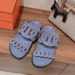 Hermes AAAAA
 Shoes Slippers Chamois TPU Spring/Summer Collection Fashion Chains