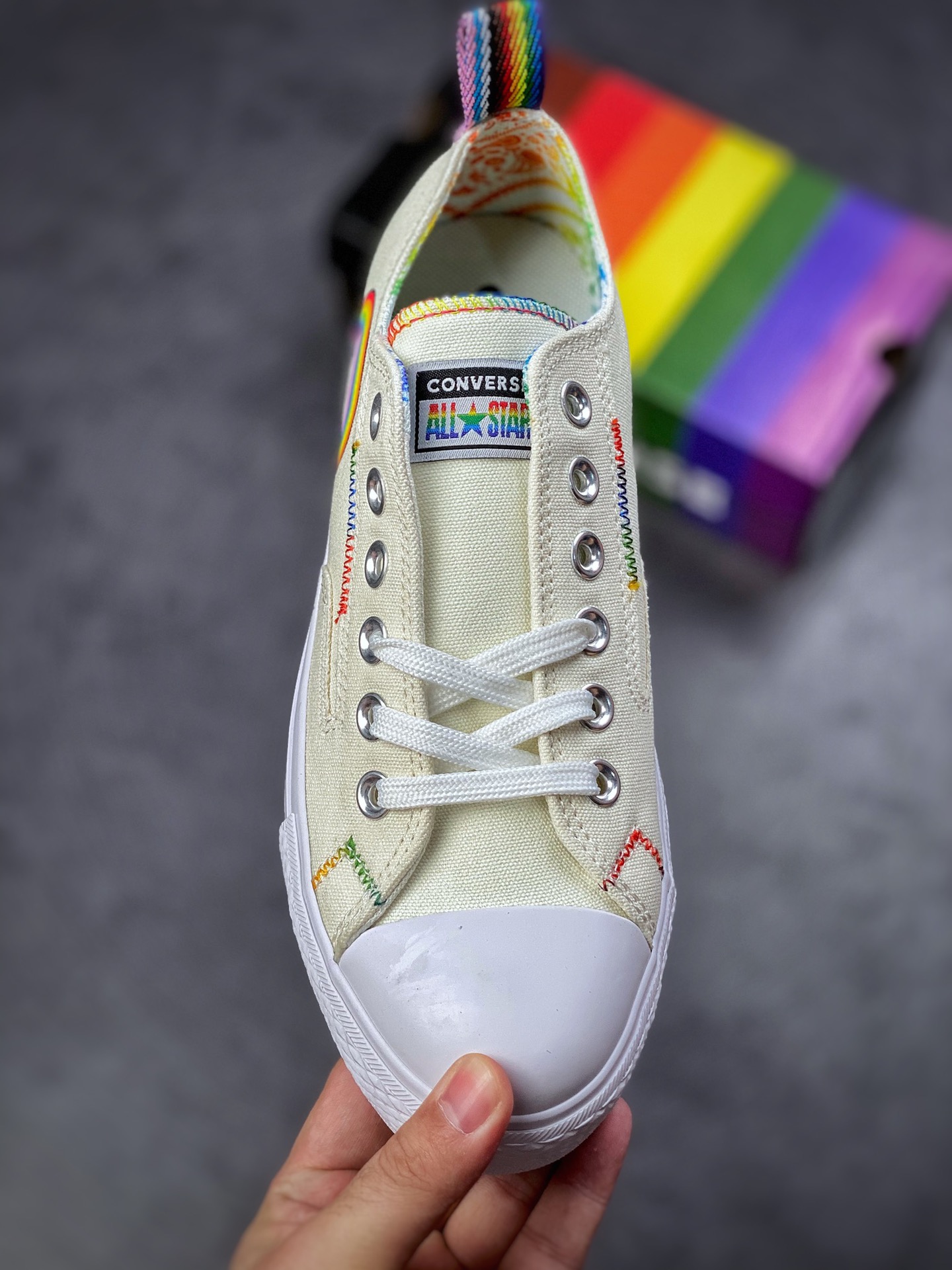 Converse new Pride series rainbow thick bottom A02264C