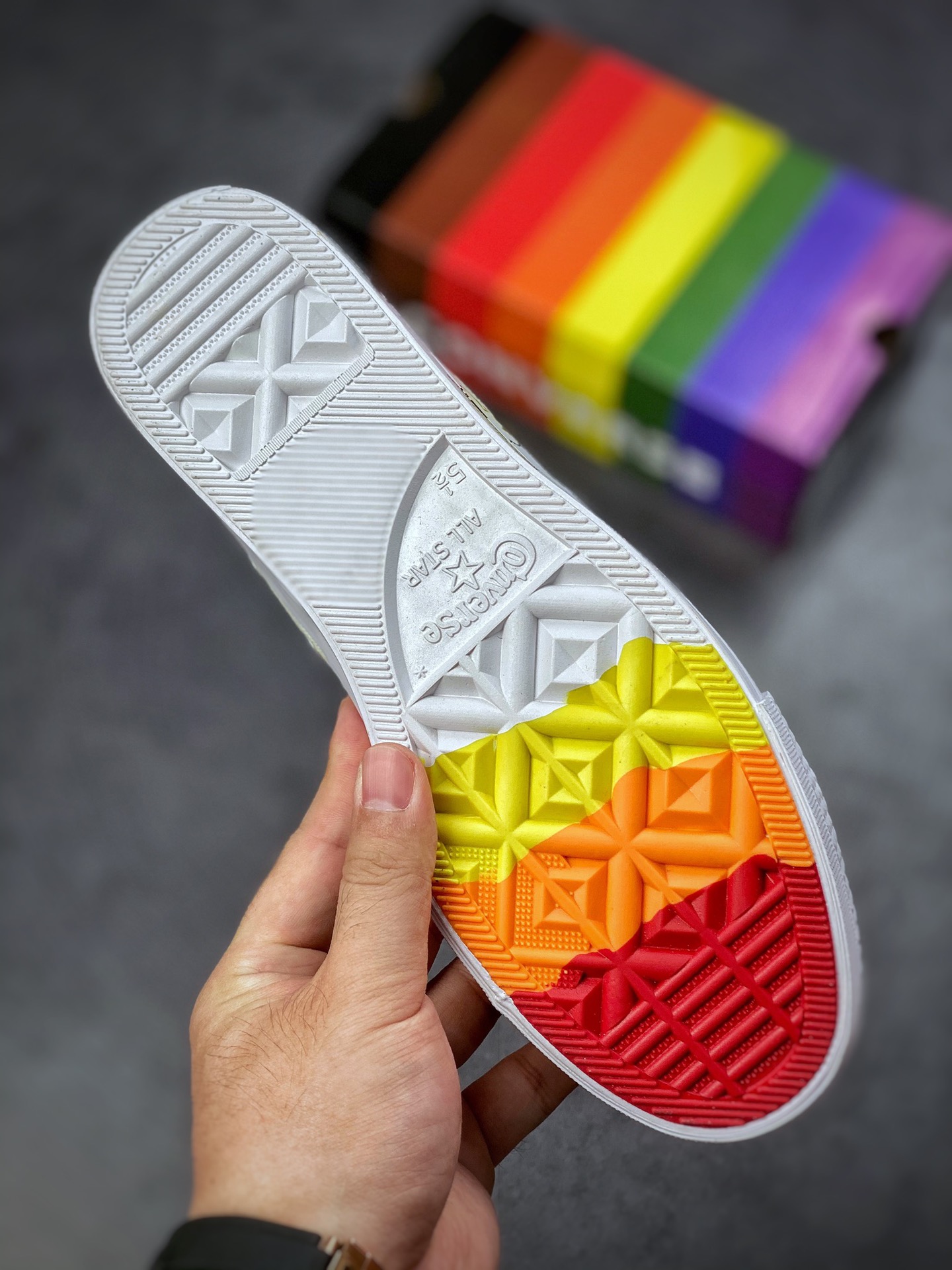 Converse new Pride series rainbow thick bottom A02264C