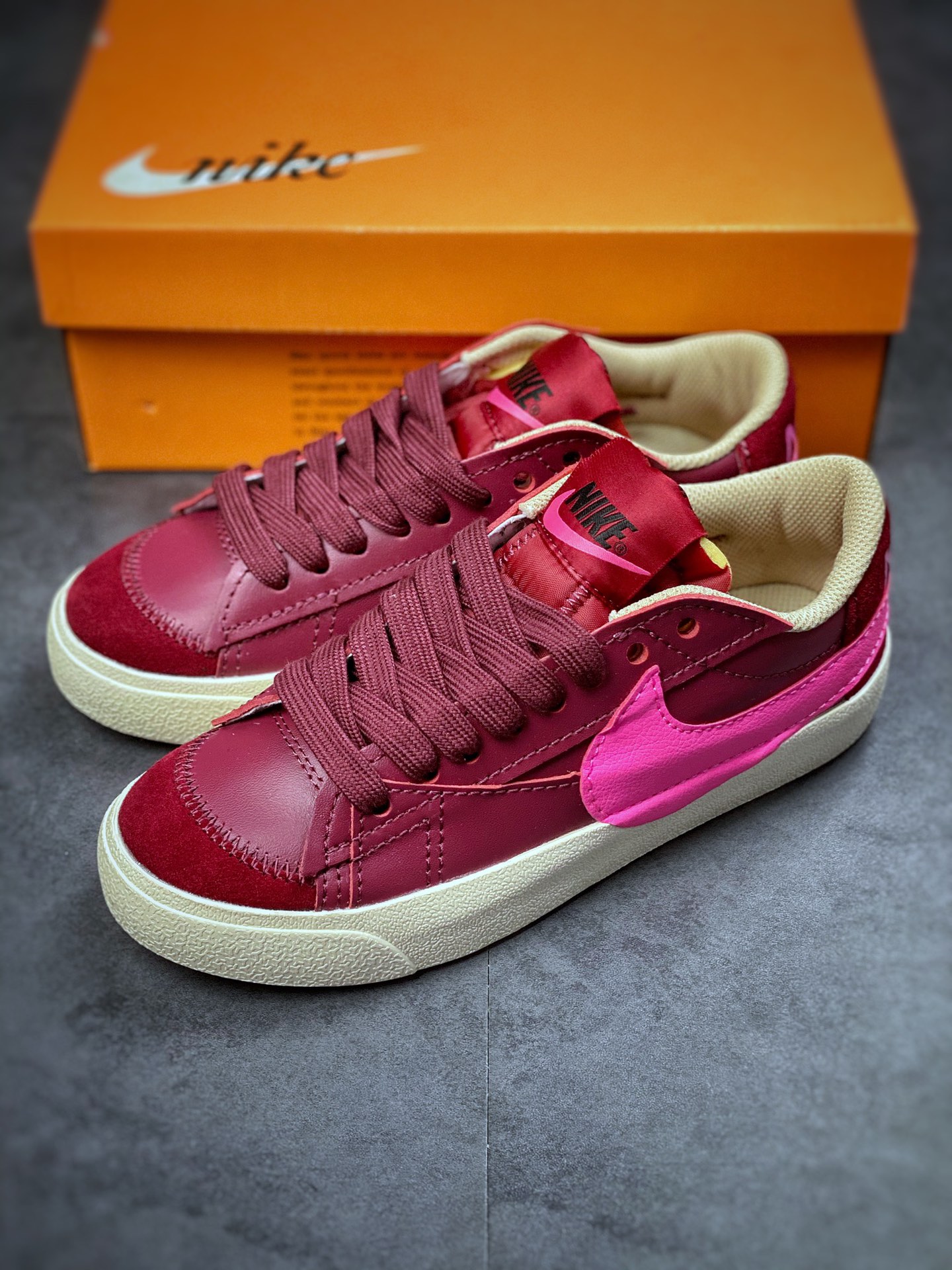 150 Nike Blazer Low'77 Jumbo 紫粉 经典百搭低帮开拓者休闲运动板鞋 DQ1470-600