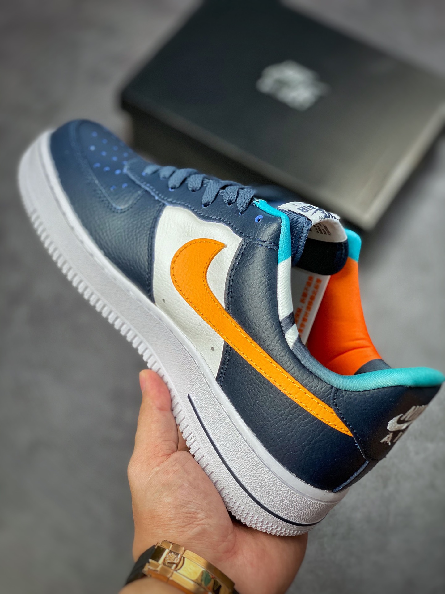 160 Nike Air Force 1 Low 07 白蓝橙 DM0109-400