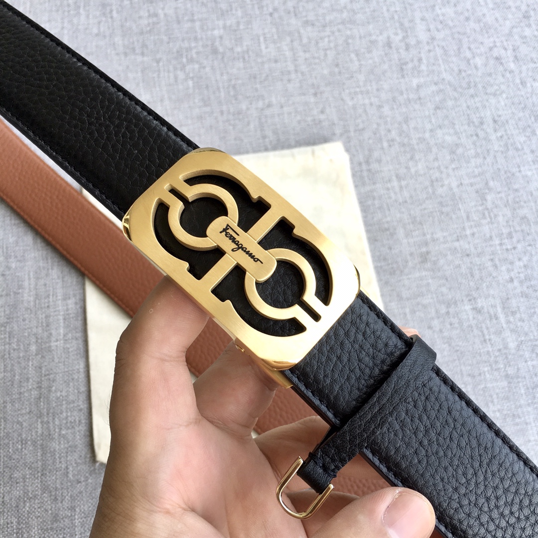 [Ferragamo Belts]Fira stainless steel automatic buckle counter is on sale Top