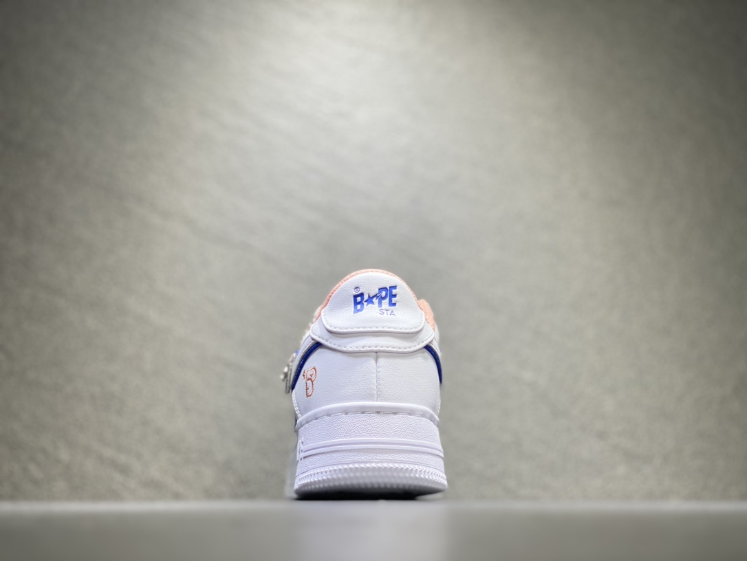 260 Bape Sta猿人头空军系列 粉白
