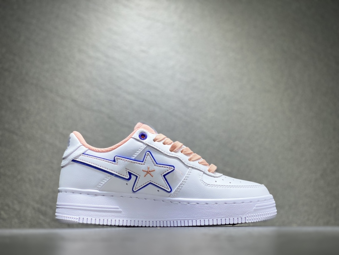 260 Bape Sta猿人头空军系列 粉白
