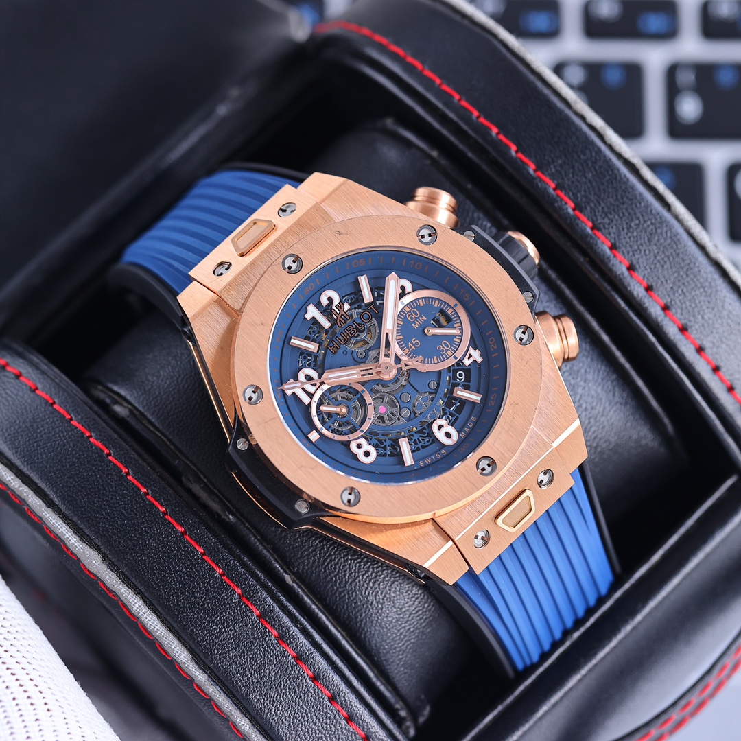 Hublot Watch Blue Rubber Spring Collection Strap