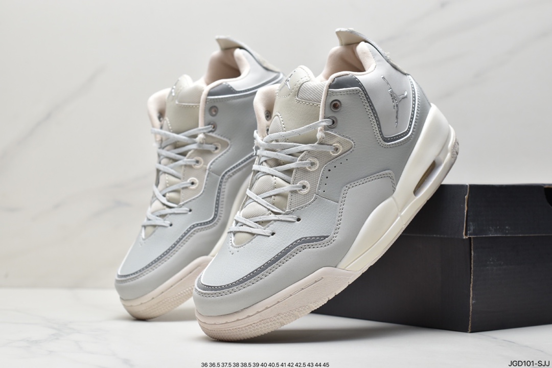 180 采用头层皮革及轻质牛巴皮革材质简约装扮Air Jordan Courtside 23 黑白红 AJ23 乔丹23代 DZ2791-101