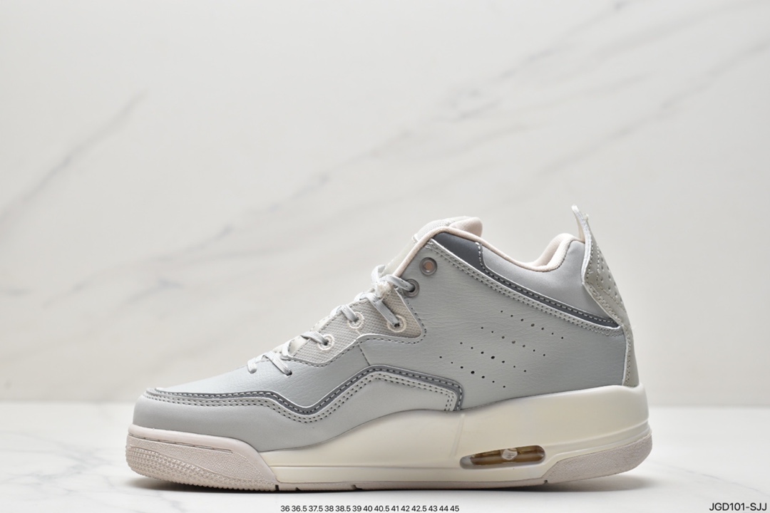180 采用头层皮革及轻质牛巴皮革材质简约装扮Air Jordan Courtside 23 黑白红 AJ23 乔丹23代 DZ2791-101
