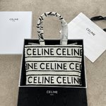 Where should I buy to receive
 Celine Bags Handbags Black White Printing Cowhide Fabric Cabas Thais