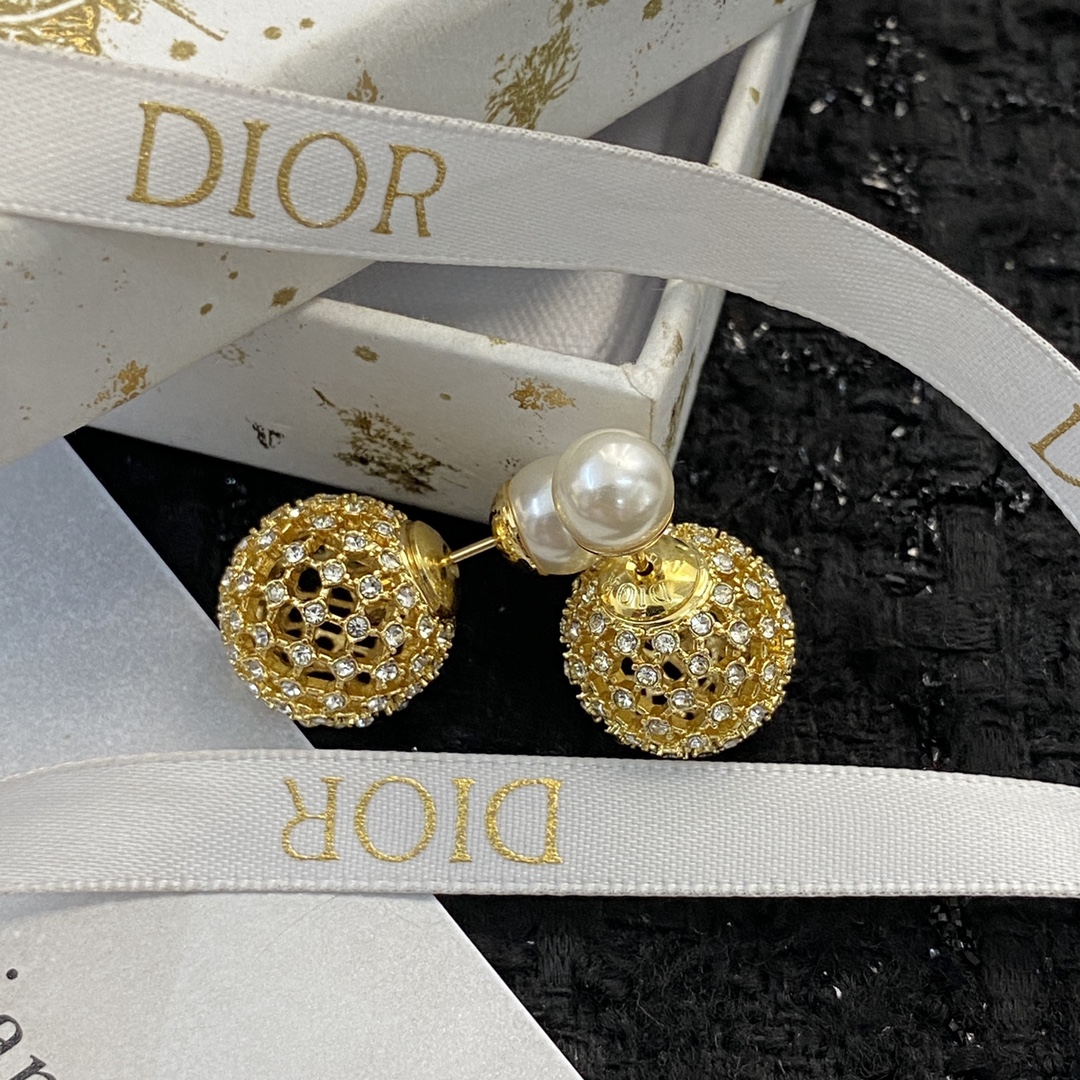 Dior Juwelen Ohrring Mit Diamanten besetzt