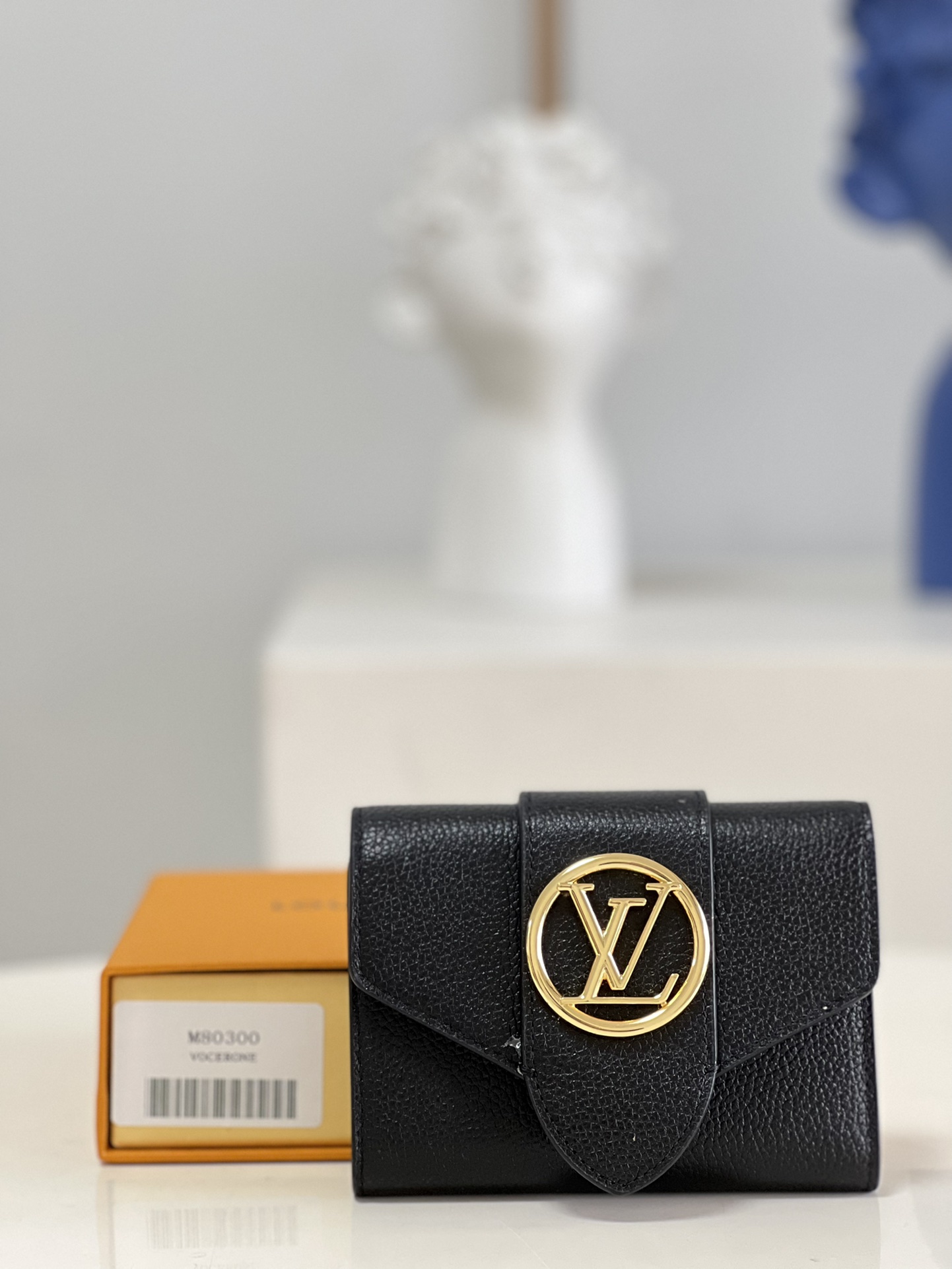 Louis Vuitton LV Pont Wallet Black Cowhide M80300