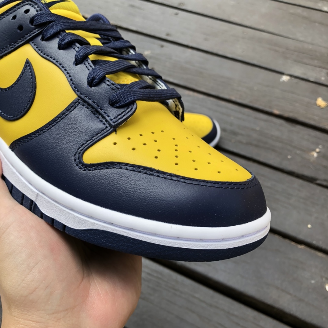 400  Nike Dunk Low 密歇根 蓝黄低帮男女 休闲运动板鞋 DD1391-700