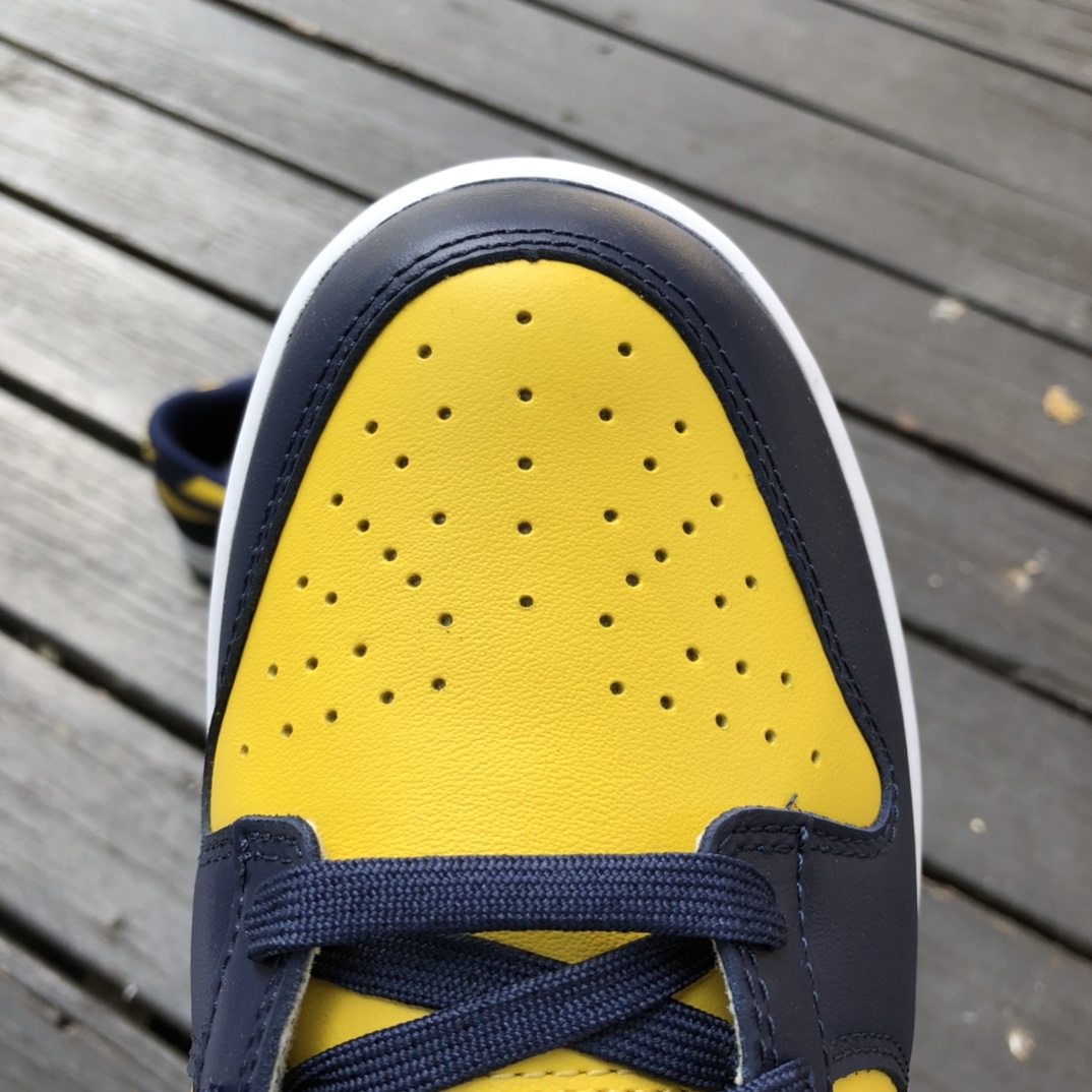 400  Nike Dunk Low 密歇根 蓝黄低帮男女 休闲运动板鞋 DD1391-700