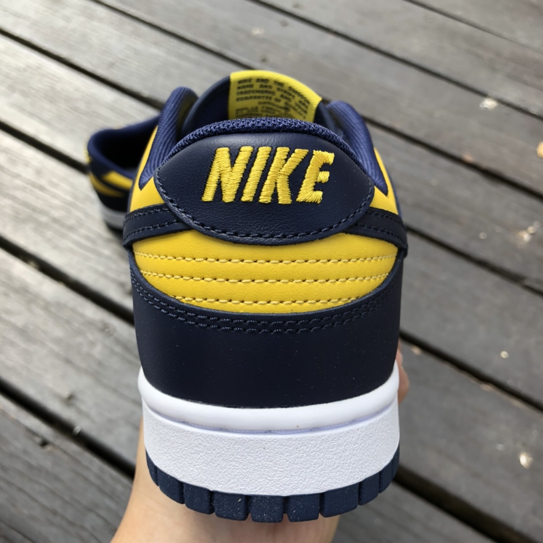 400  Nike Dunk Low 密歇根 蓝黄低帮男女 休闲运动板鞋 DD1391-700