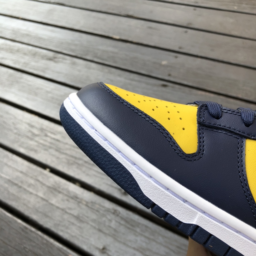 400  Nike Dunk Low 密歇根 蓝黄低帮男女 休闲运动板鞋 DD1391-700