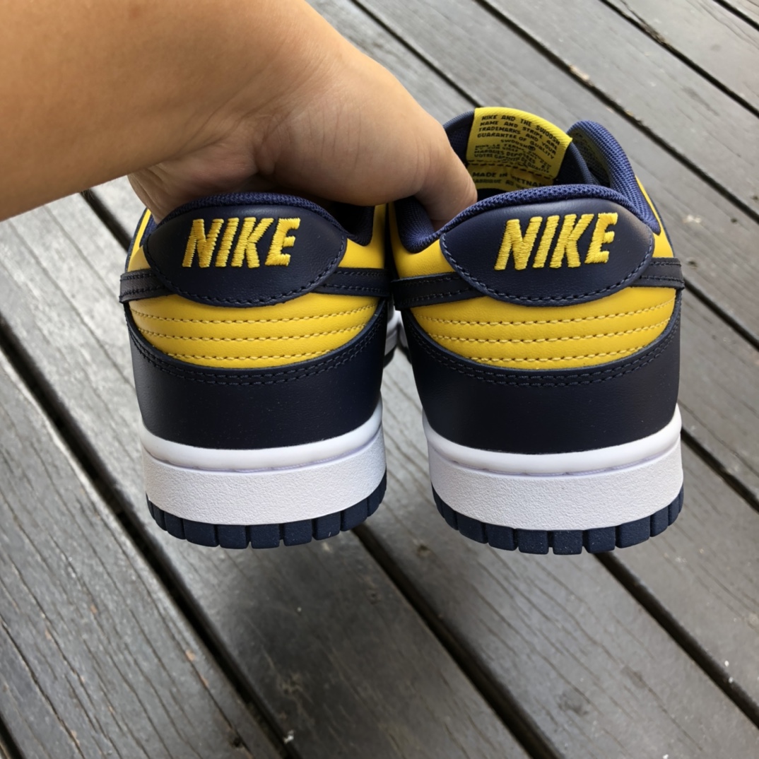 400  Nike Dunk Low 密歇根 蓝黄低帮男女 休闲运动板鞋 DD1391-700