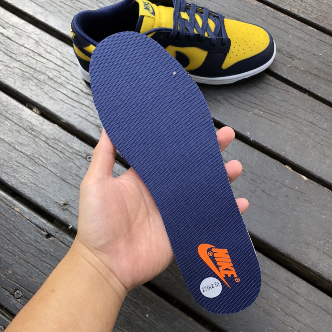 400  Nike Dunk Low 密歇根 蓝黄低帮男女 休闲运动板鞋 DD1391-700