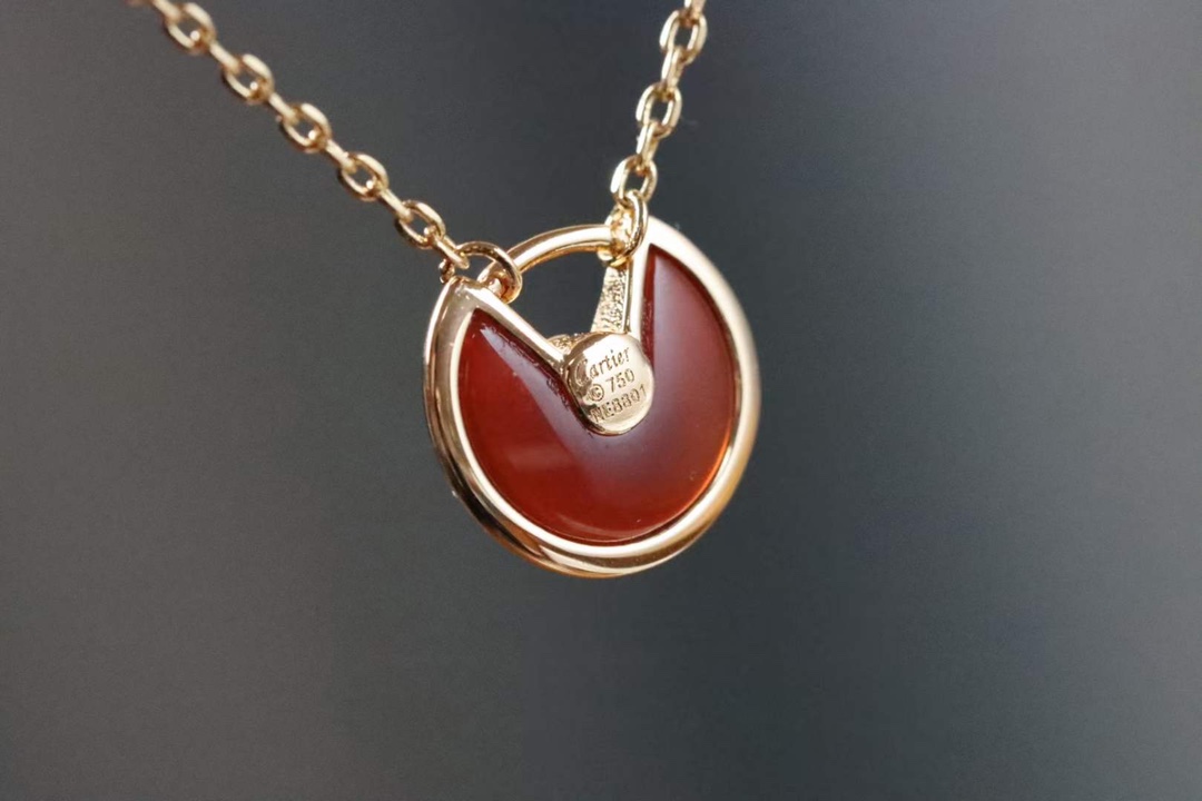 Cartier Cartier卡地亚 红玛瑙护身符锁骨项链