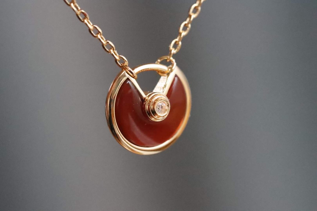 Cartier Cartier卡地亚 红玛瑙护身符锁骨项链