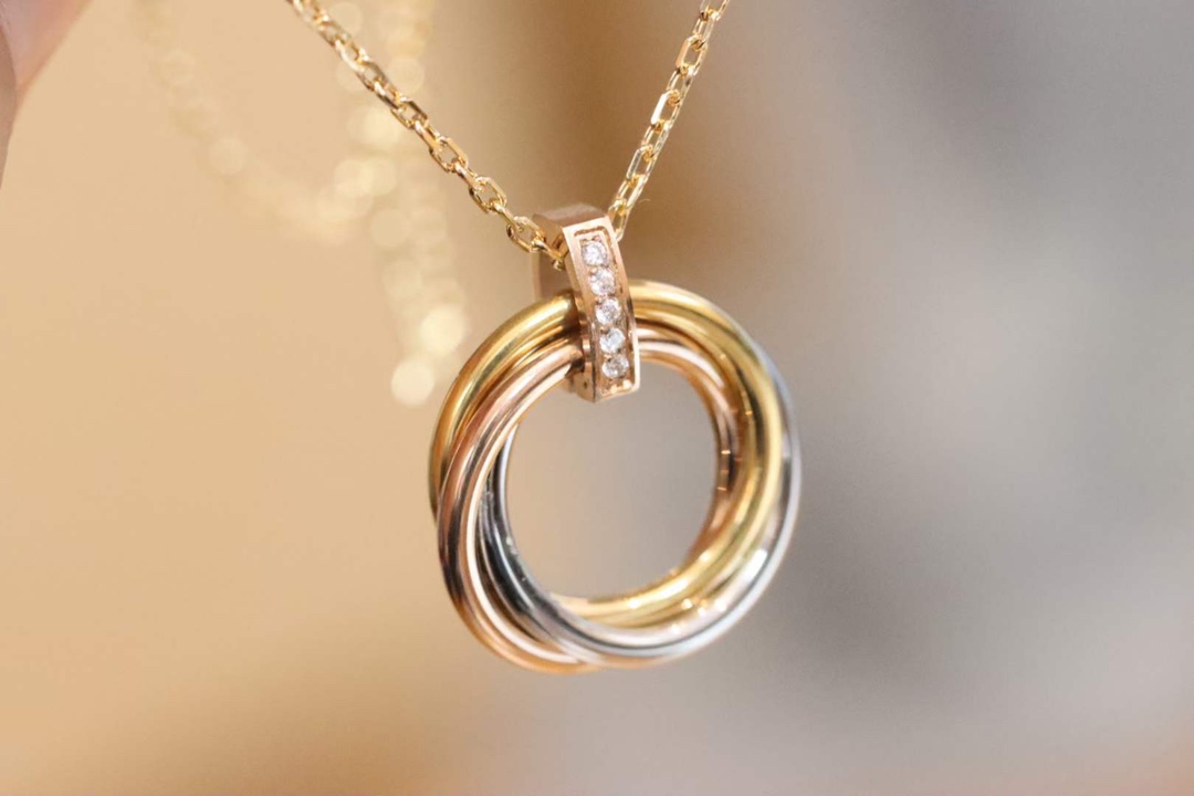 Cartier Cartier卡地亚 Trinity三三色环锁骨项链