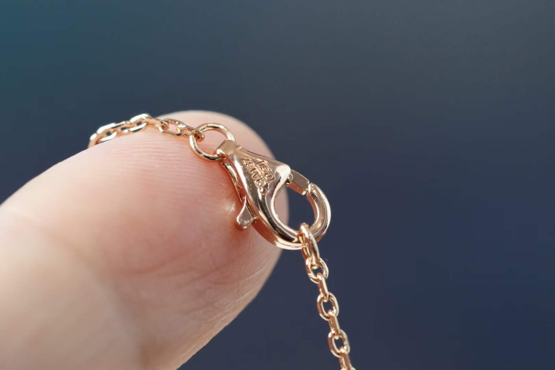 Cartier 卡地亚/Carrier玫瑰金 LOVE满钻双环 项链