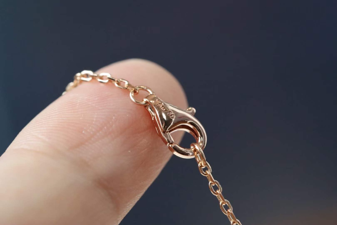 Cartier 卡地亚/Carrier玫瑰金 LOVE满钻双环 项链