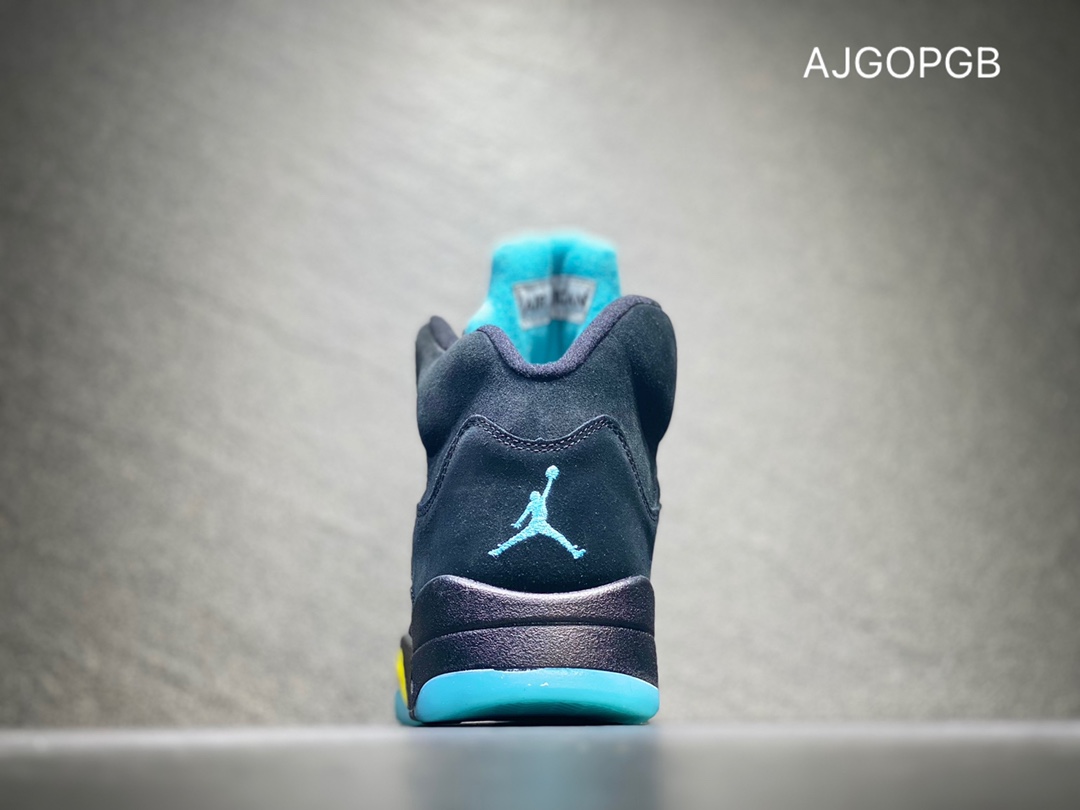 500 Air Jordan 5 Aqua AJ5 黑黄兰 篮球鞋 DD0587-047