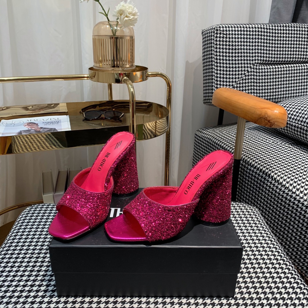 Italian-imported High-Heel Sandals in Bold Colors with Unique Designs