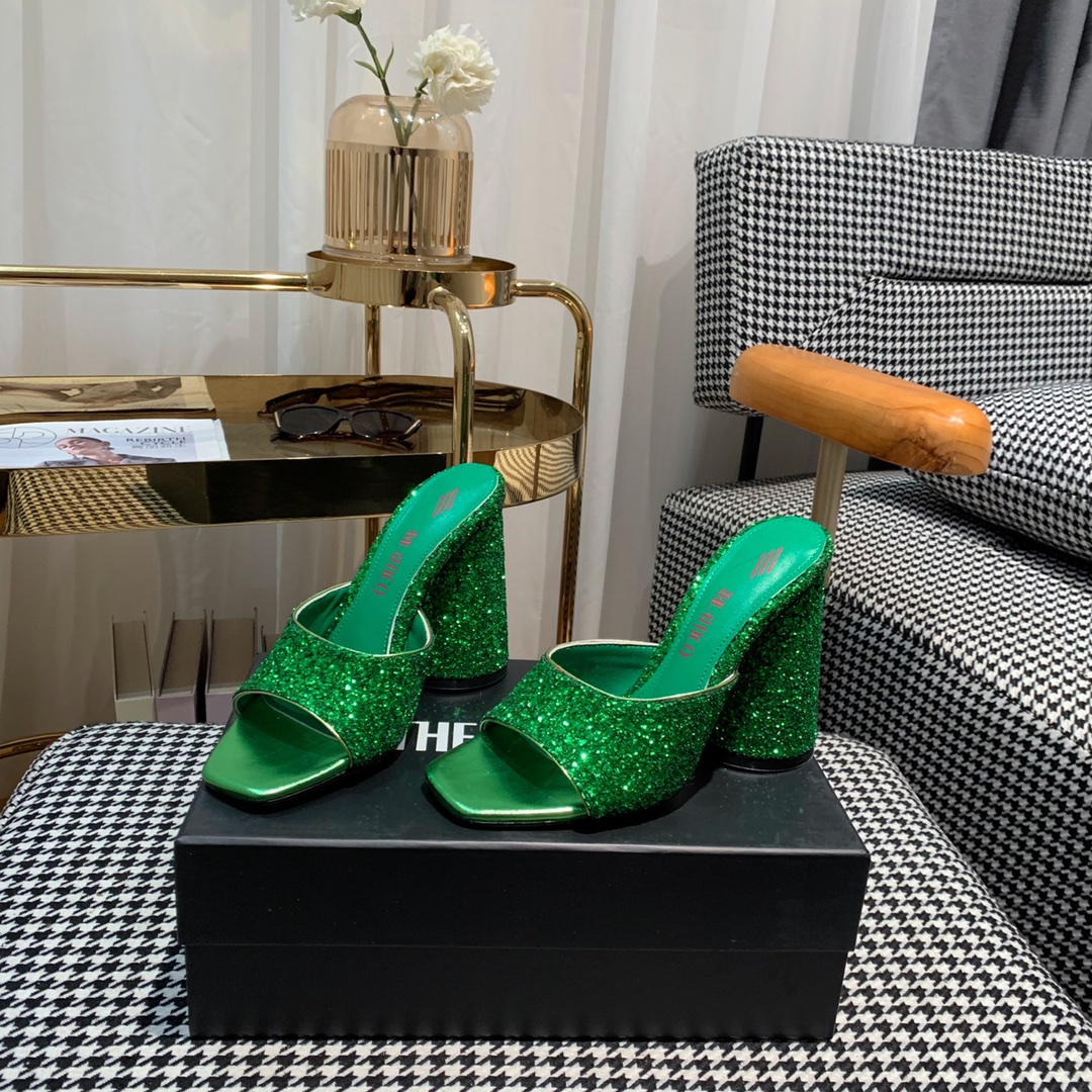 Italian Import Fashion: THEEATTICO Student Sandals in Bold Colors and Unique Designs