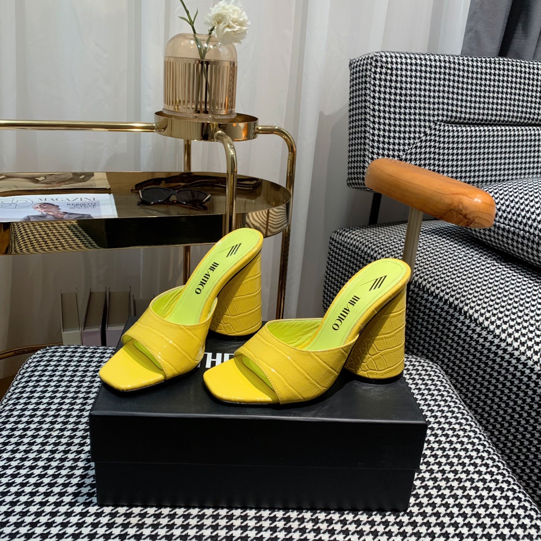 Italian Import: Bold Triangular Sandals with High Heels and Unique Designs