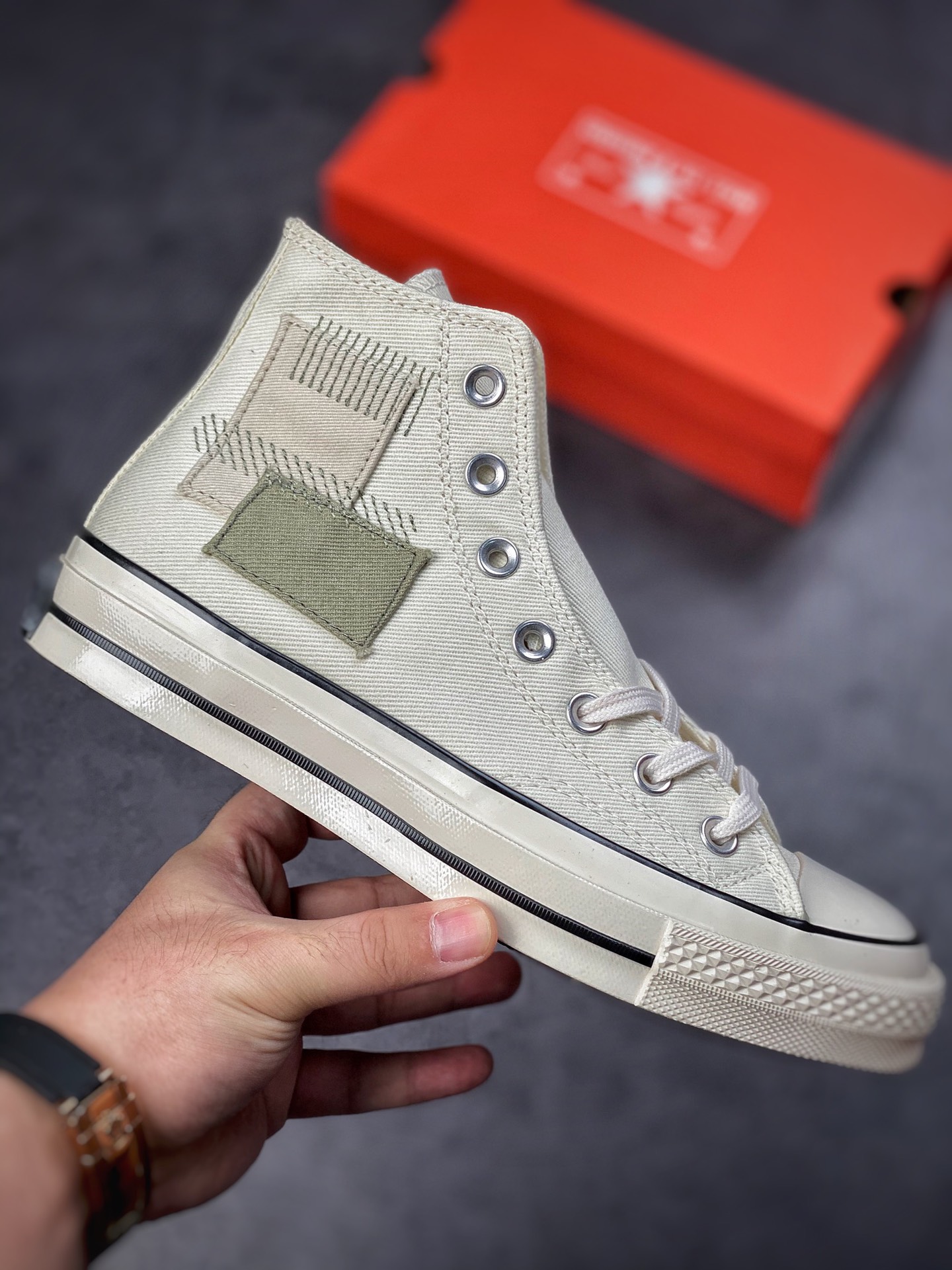 Converse Chuck 70 Converse new embroidery patch stitching high-top sneakers A00734C