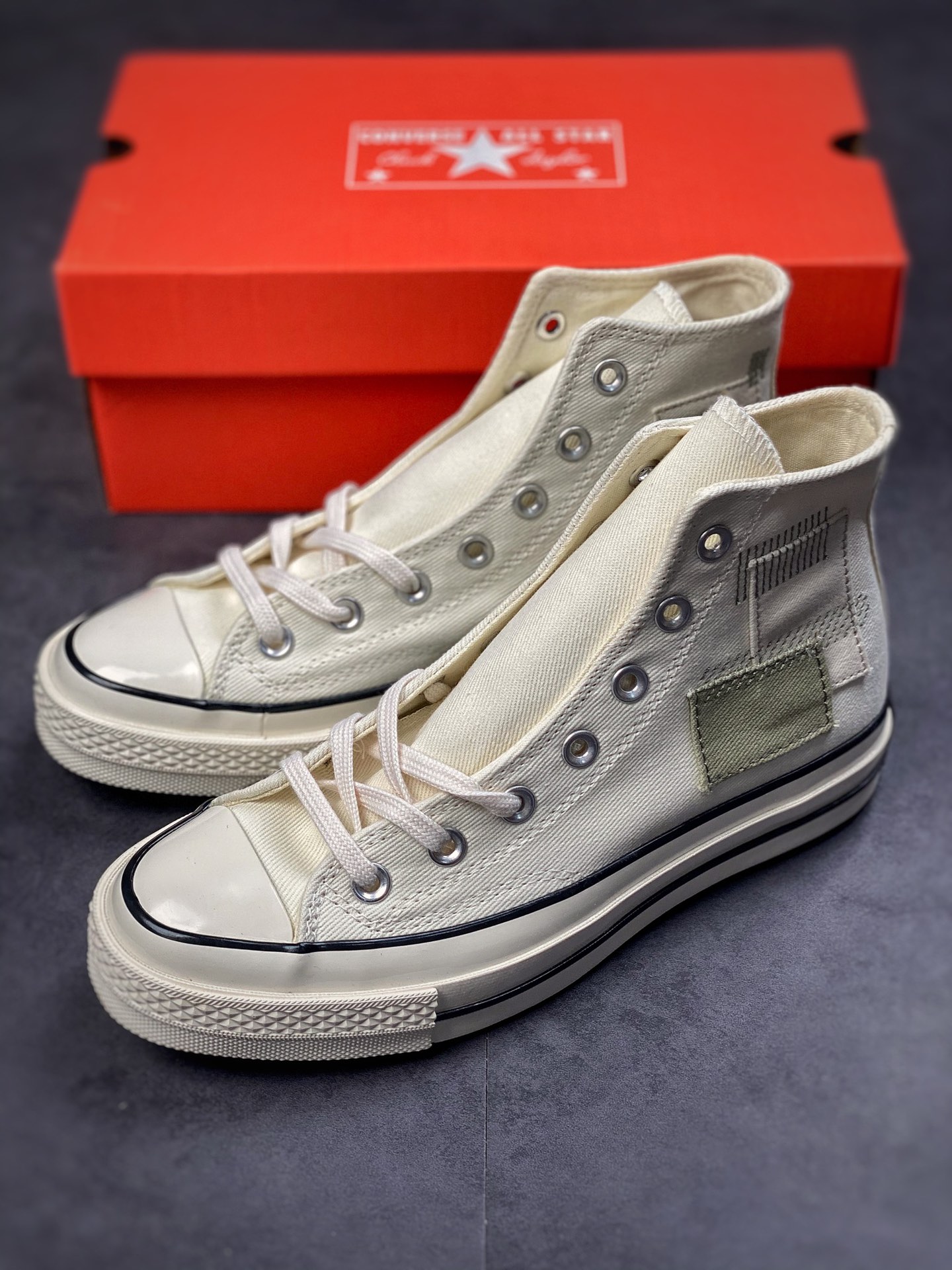 Converse Chuck 70 Converse new embroidery patch stitching high-top sneakers A00734C