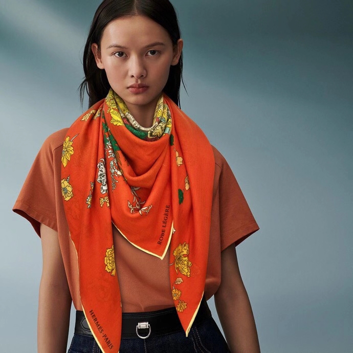 Hermes Scarf Printing Cashmere Silk Spring Collection