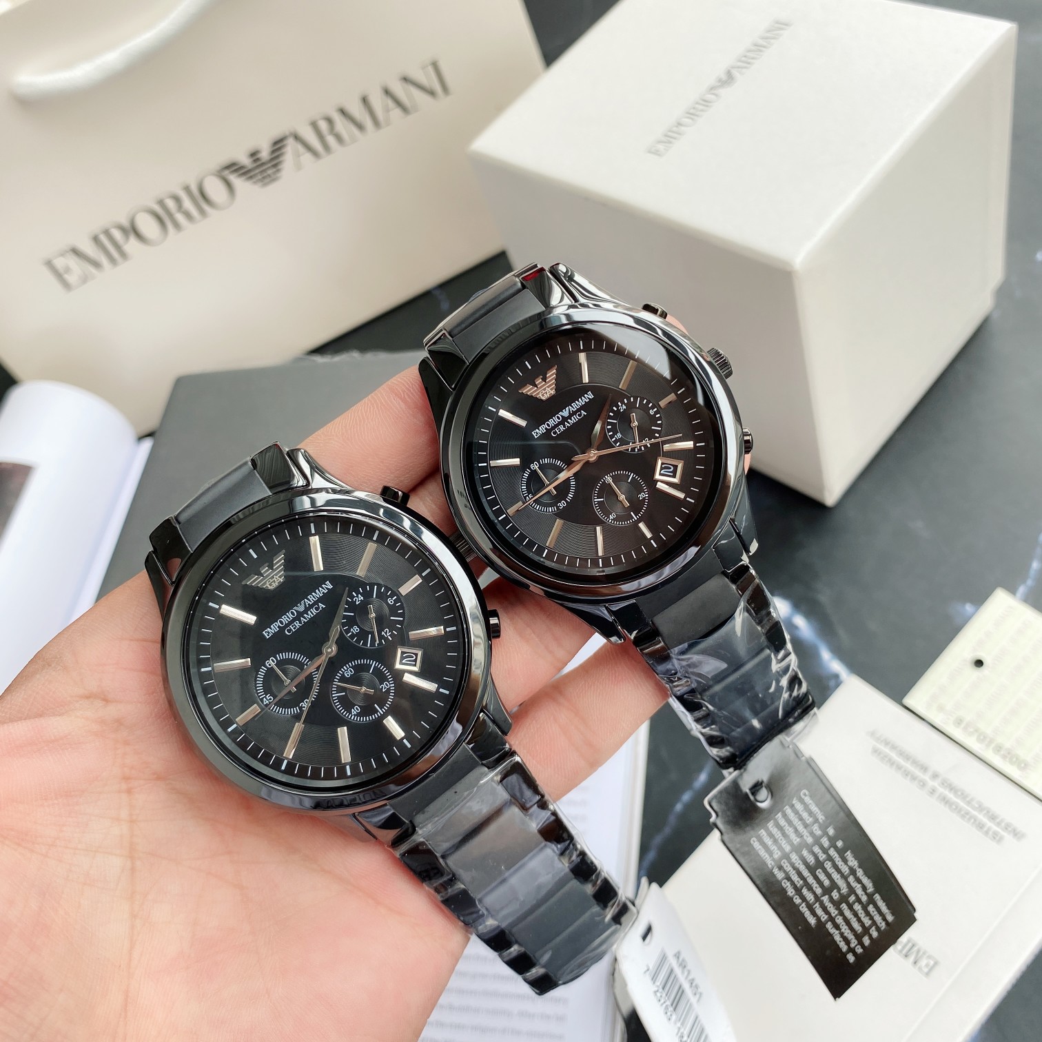 (Emporio Armani) Reloj Armani para hombre AR1451 47 mm 13 mm AR1452 43 mm.13 mm Fresco y moderno, encantador y elegante…
