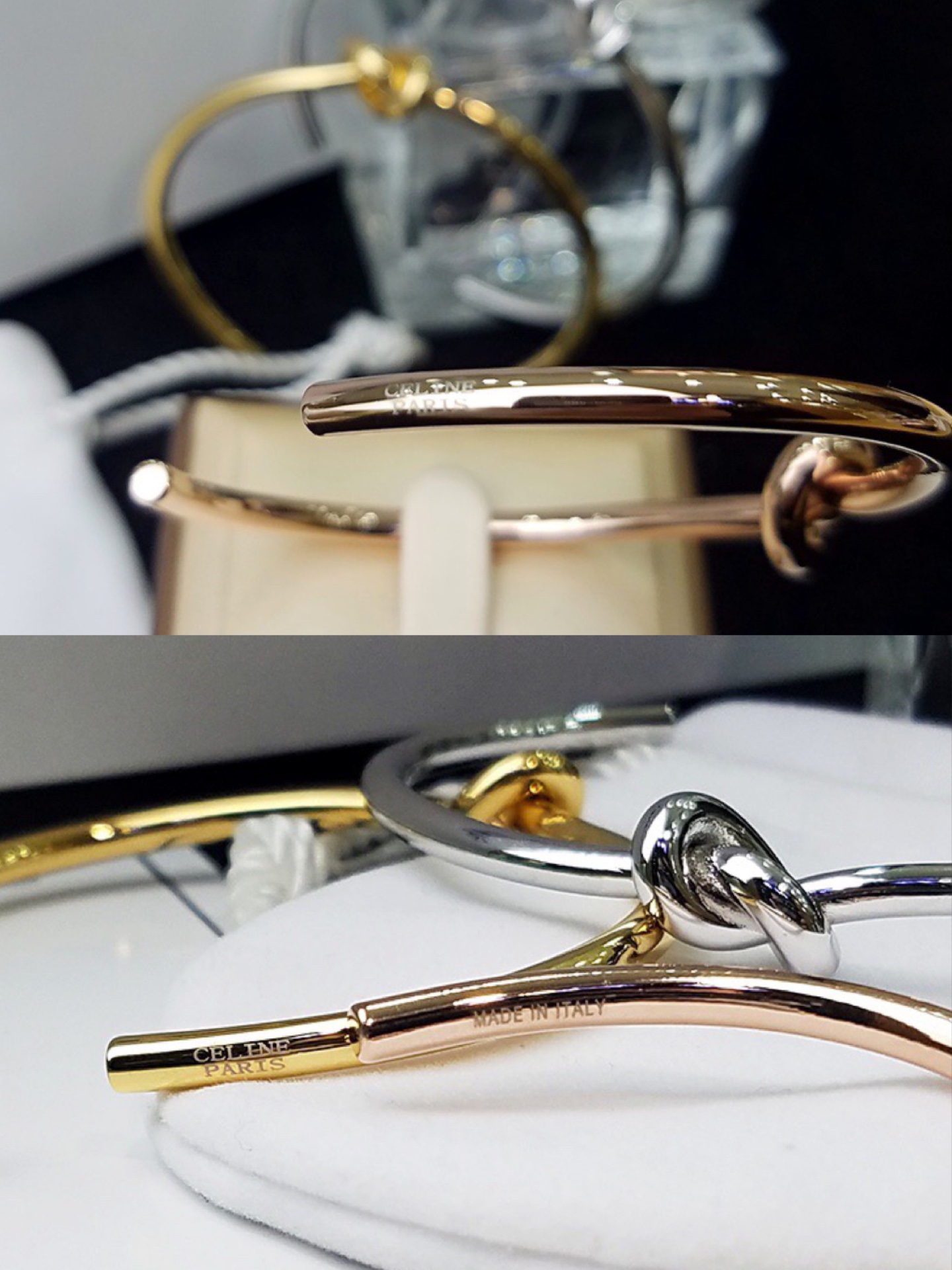 “Celine Bracelets: Elegant, Detailed Design in Platinum, Gold, and Rose Gold for Men and Women” - 图片 5