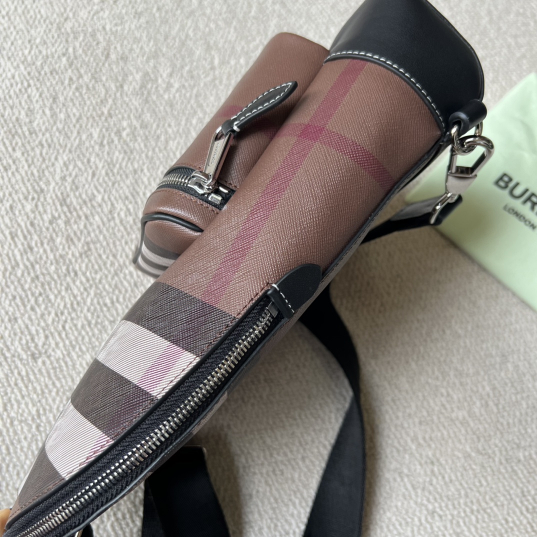 Burberry backpack Plaid/Brown/Black crossbody