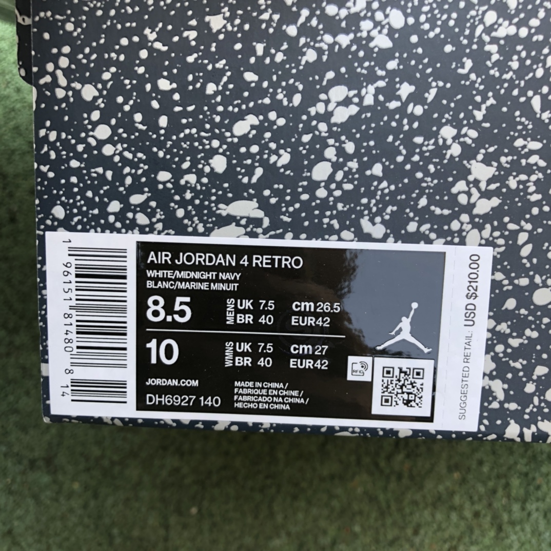 530 纯原版Air Jordan 4“Midnight Navy”海军蓝配色 dh6927-140