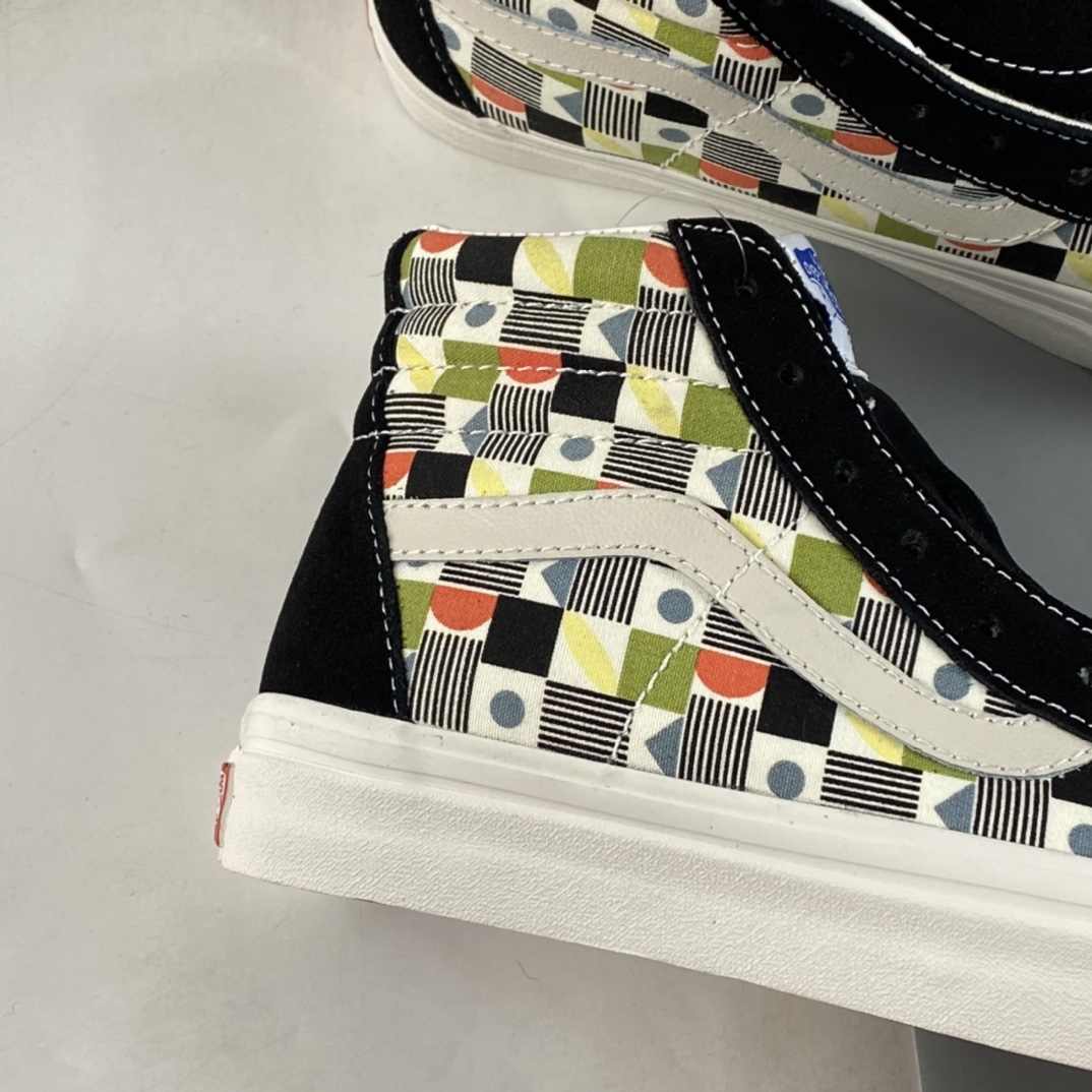 Vans Sk8-Hi Anaheim series century-old classic ethnic style pattern high-top sneakers VN0A5KRI4WM