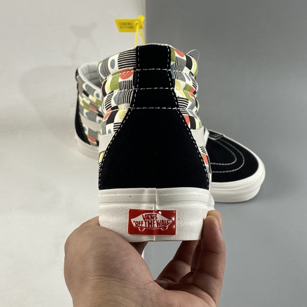 Vans Sk8-Hi Anaheim series century-old classic ethnic style pattern high-top sneakers VN0A5KRI4WM