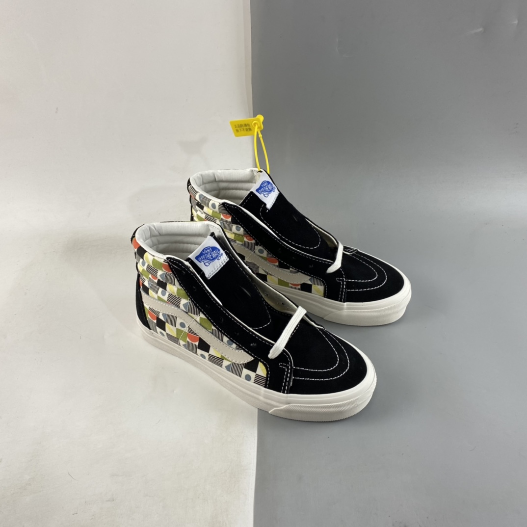 Vans Sk8-Hi Anaheim series century-old classic ethnic style pattern high-top sneakers VN0A5KRI4WM