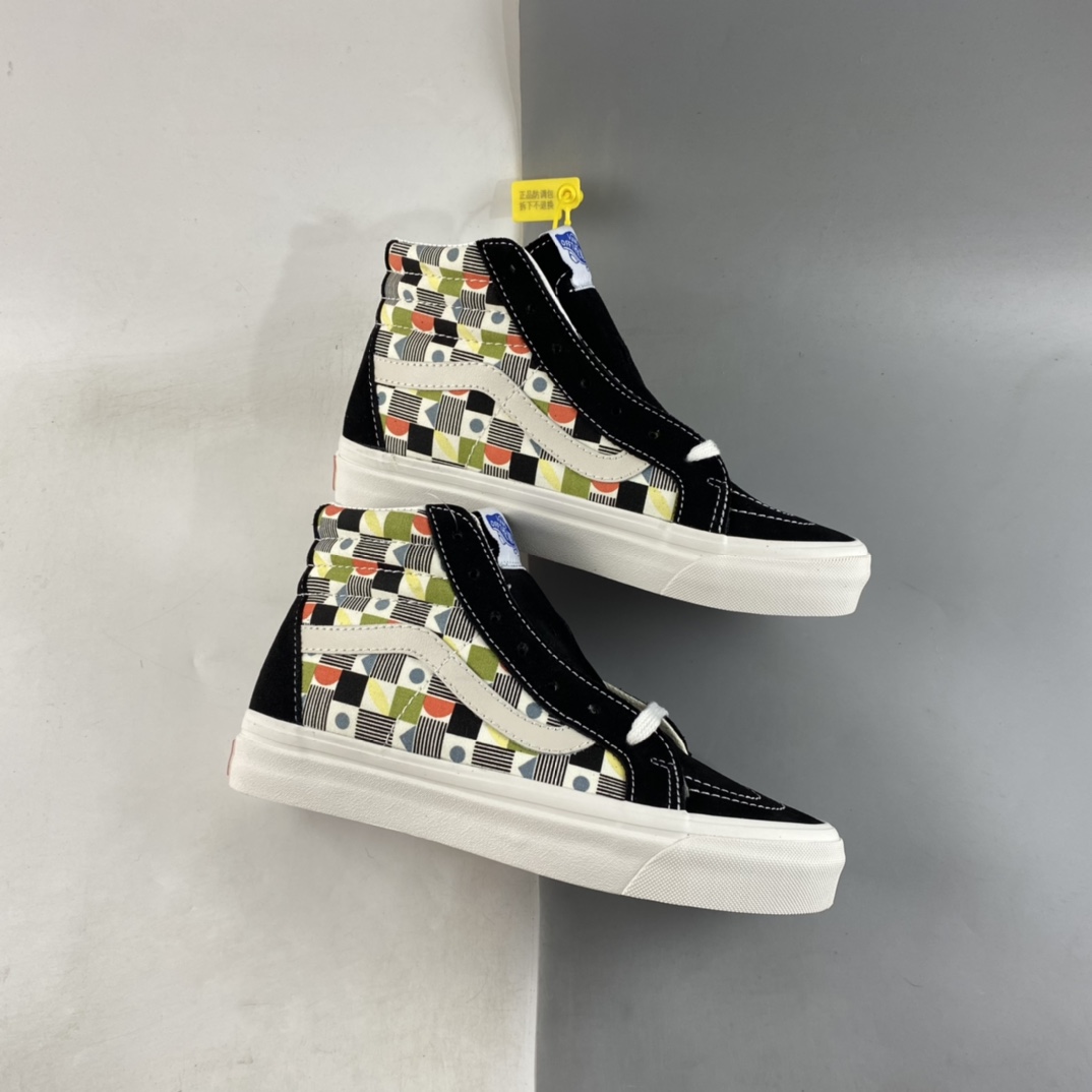 Vans Sk8-Hi Anaheim series century-old classic ethnic style pattern high-top sneakers VN0A5KRI4WM