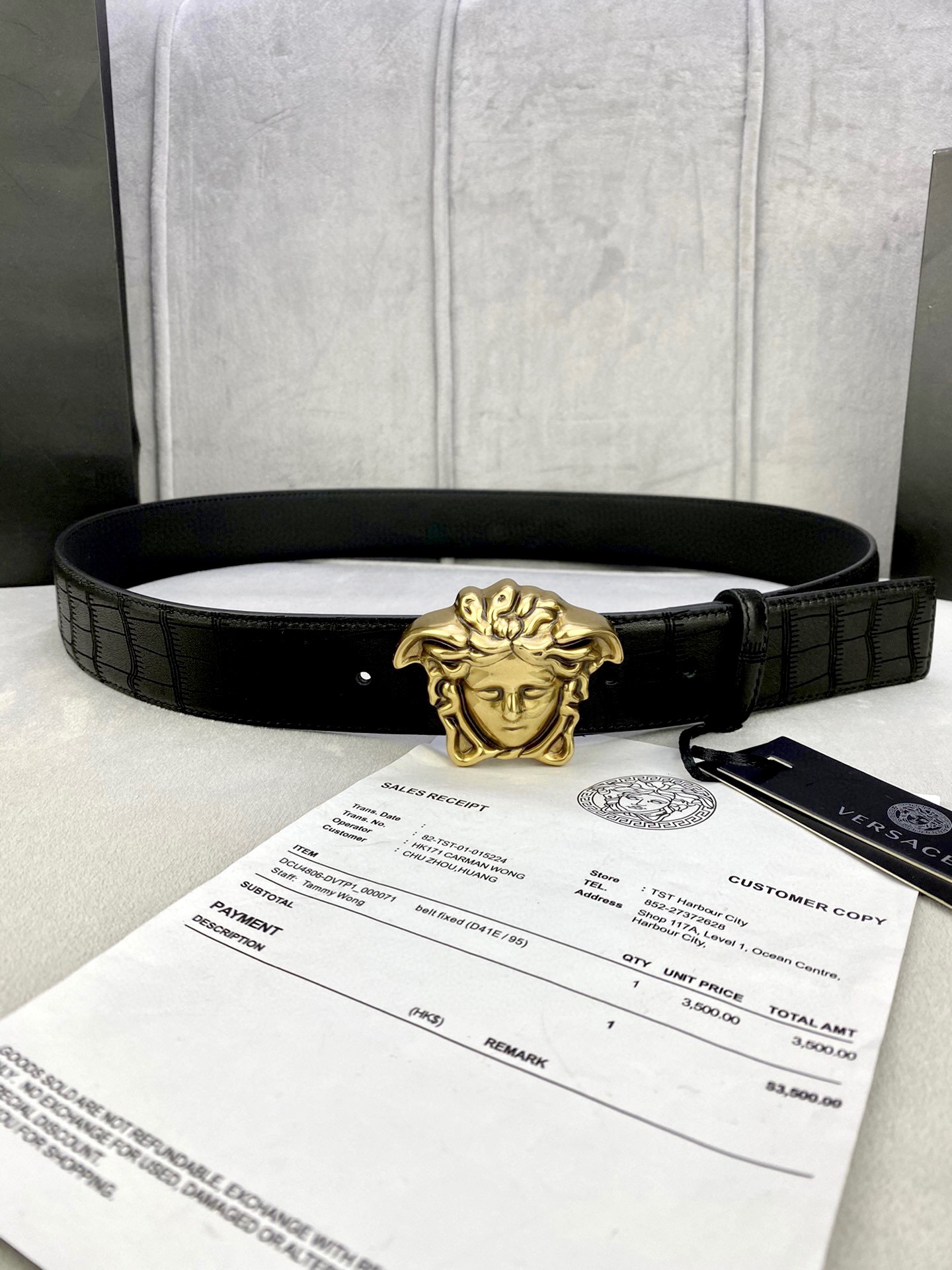 Stylish Deer Belt with Medusa Head-Button for Elegant Look - 图片 1