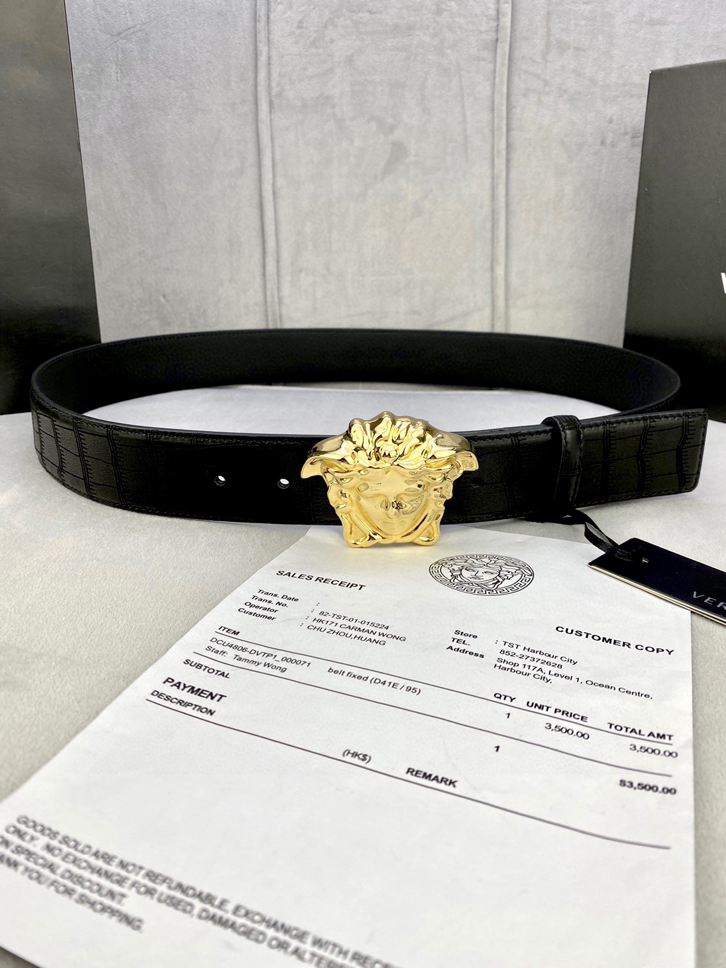 Stylish Deer Belt with Medusa Head-Button for Elegant Effect - 图片 1