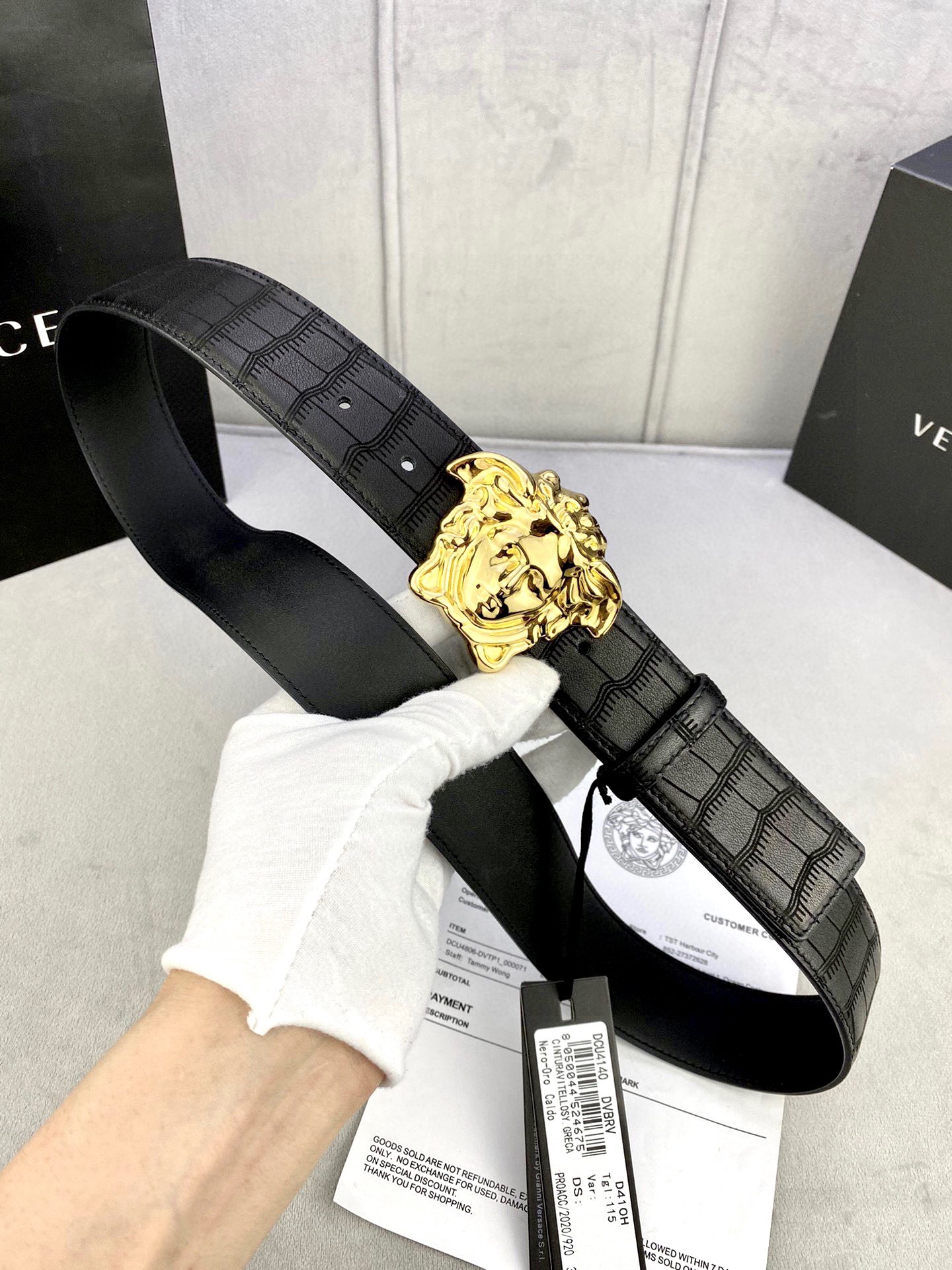 Stylish Deer Belt with Medusa Head-Button for Elegant Effect - 图片 3