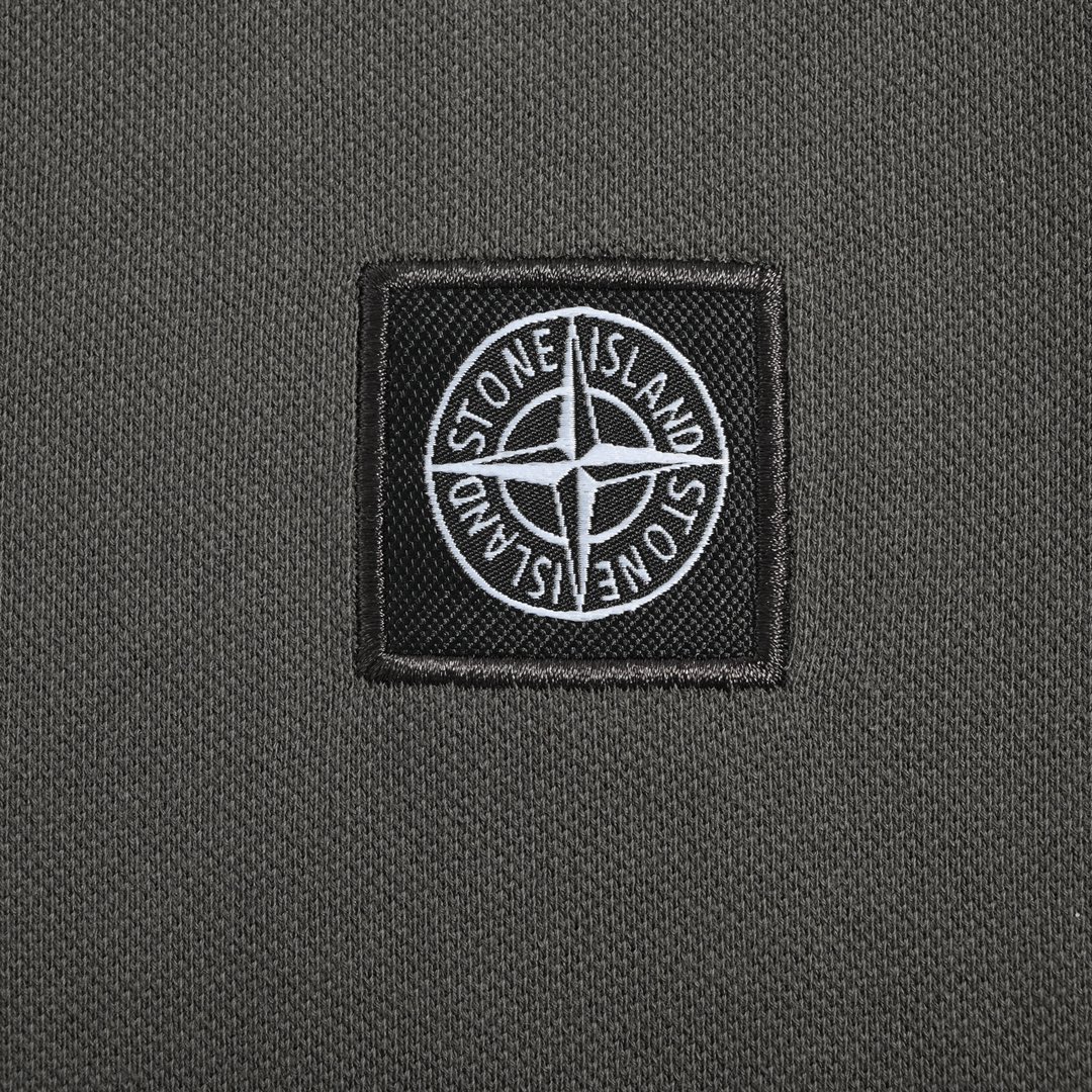 Stone Island/石头岛 刺绣罗盘徽标Polo短袖