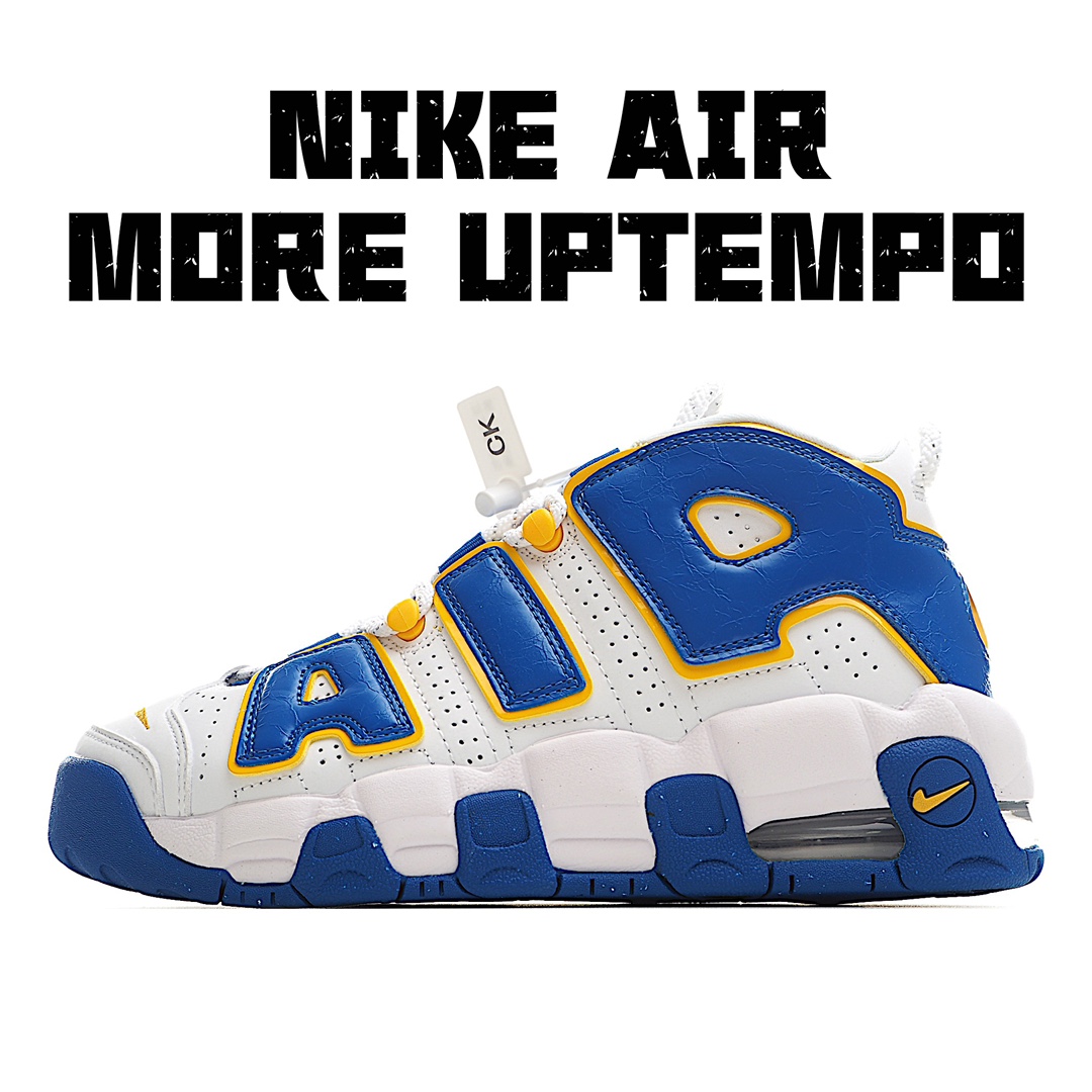H0 .WY纯原版本 NK Air More Uptempo 皮蓬复古篮球鞋 大AIR 白蓝色